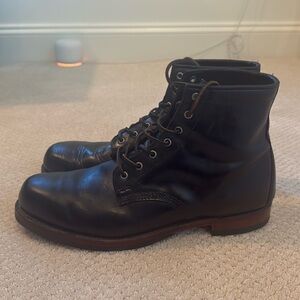 Frye Men’s John Addison Combat Boots, Black, Size 13